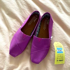 Purple TOMS shoes